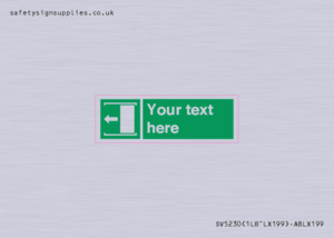 Custom Slide to Open Sign